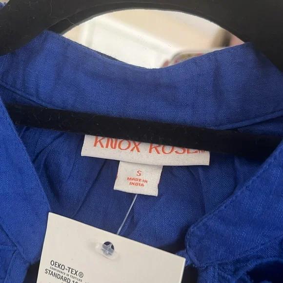 NWT Knox Rose Blue Blouse - Picture 5 of 7